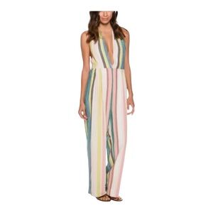 Free People Multicolor Striped Backless Dress